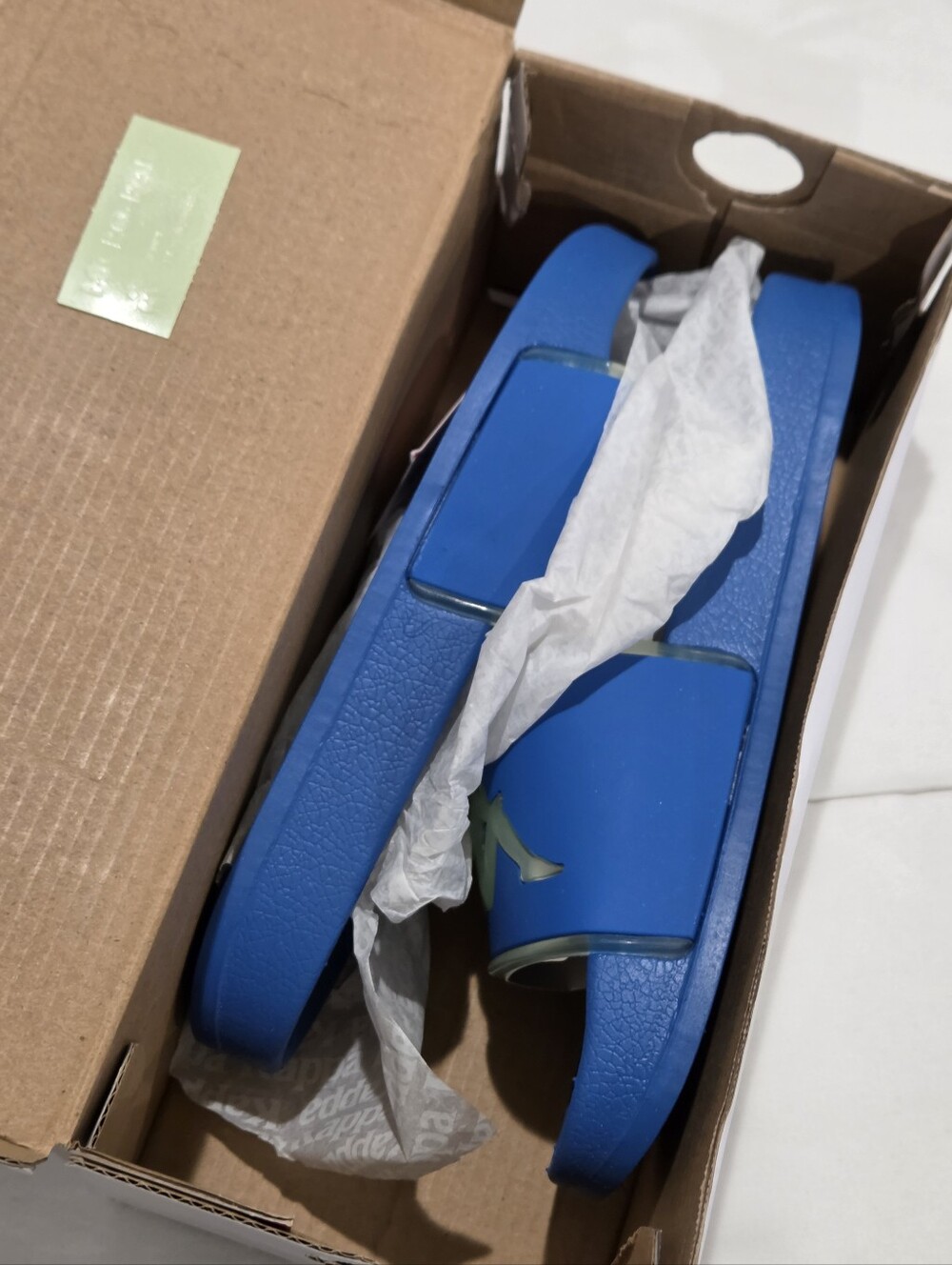 Kappa Authentic Aqua 1 Slides Blue Green Omini Logo Sandals Size M4 W6 NIB - Picture 11 of 15